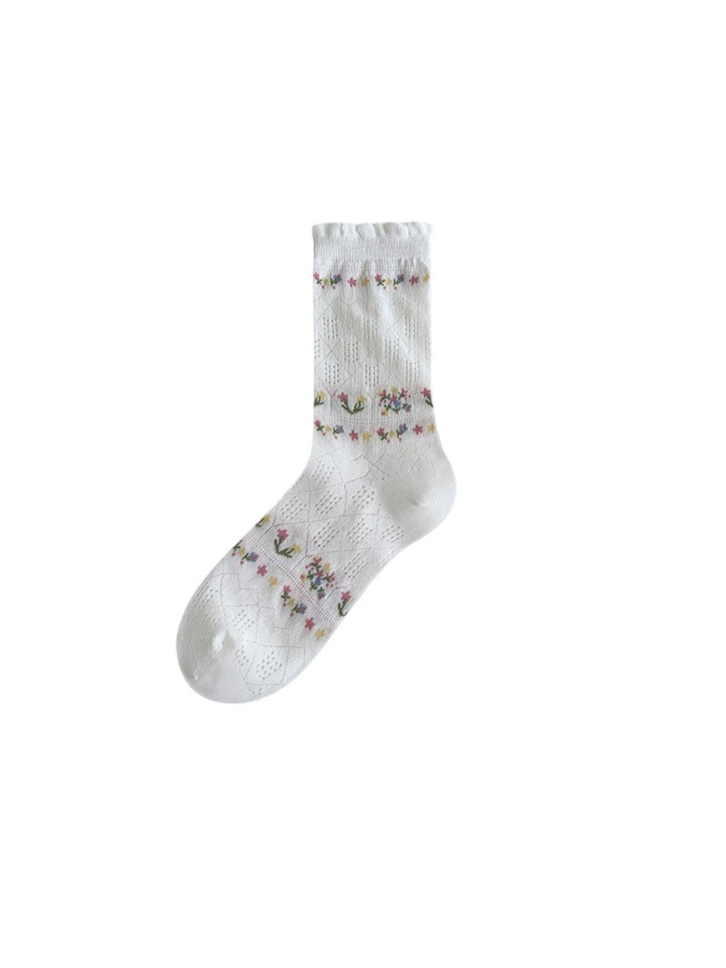 Rufia - Floral Lace Knit Crew Socks product image 4
