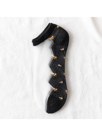 Rufia - Tiny Floral Sheer Ankle Socks product image 6