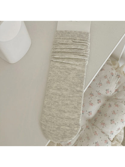 Rufia - Pointelle Knit Crew Socks for Everyday Wear