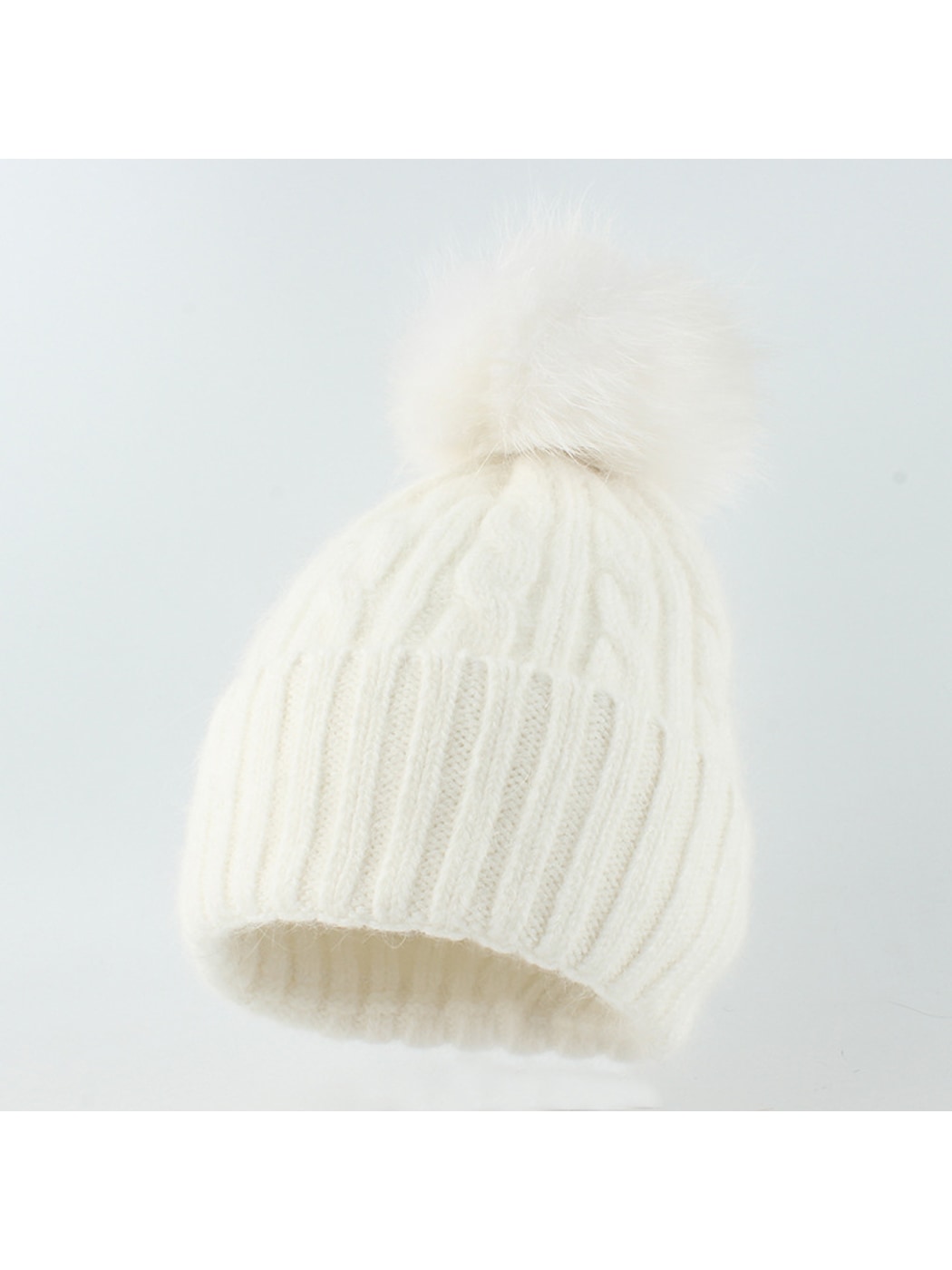Haila - Ribbed Pom Pom Winter Knit Beanie