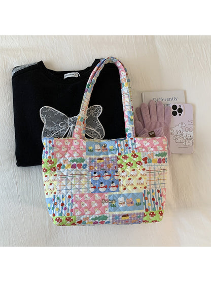Cosbai - Tote Shoulder Bag with Cartoon Pattern