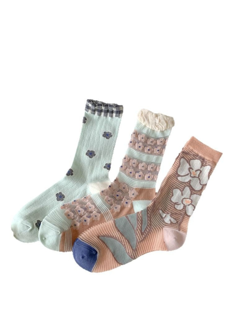 Rufia - Floral Patchwork Crew Socks product image 1