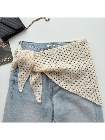Scarvii - Open Knit Lightweight Tie Scarf