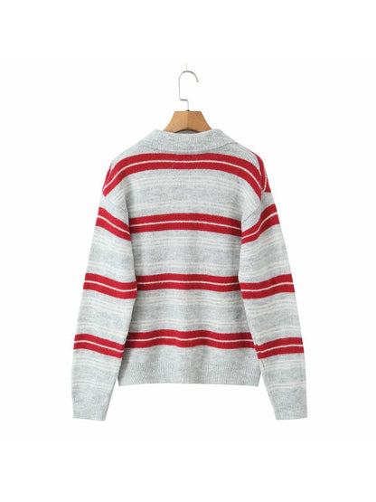 Crosa - Women S Fall Striped Knit Set Sweater
