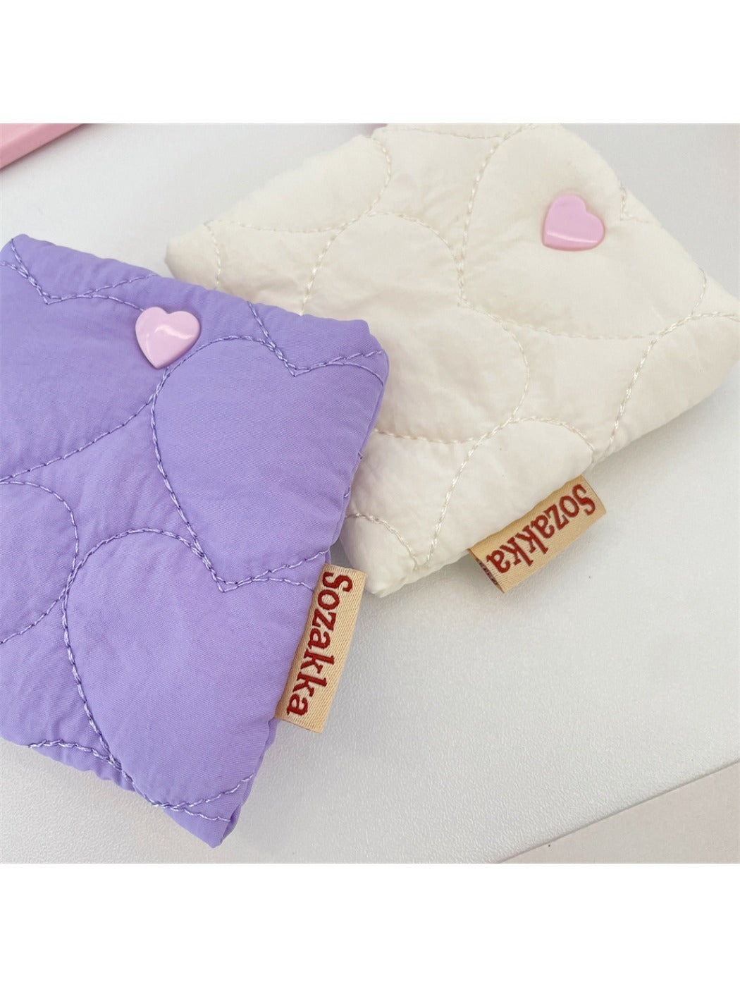 Cosbai - Mini Heart-Patterned Earphone Pouch