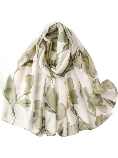 Scarvii - Watercolor Poppy Floral Wrap Scarf