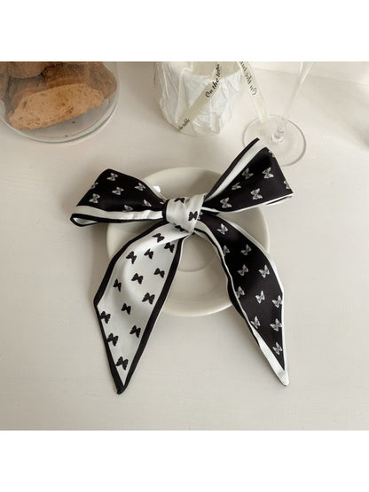Scarvii Vintage Butterfly Motif Skinny Scarf