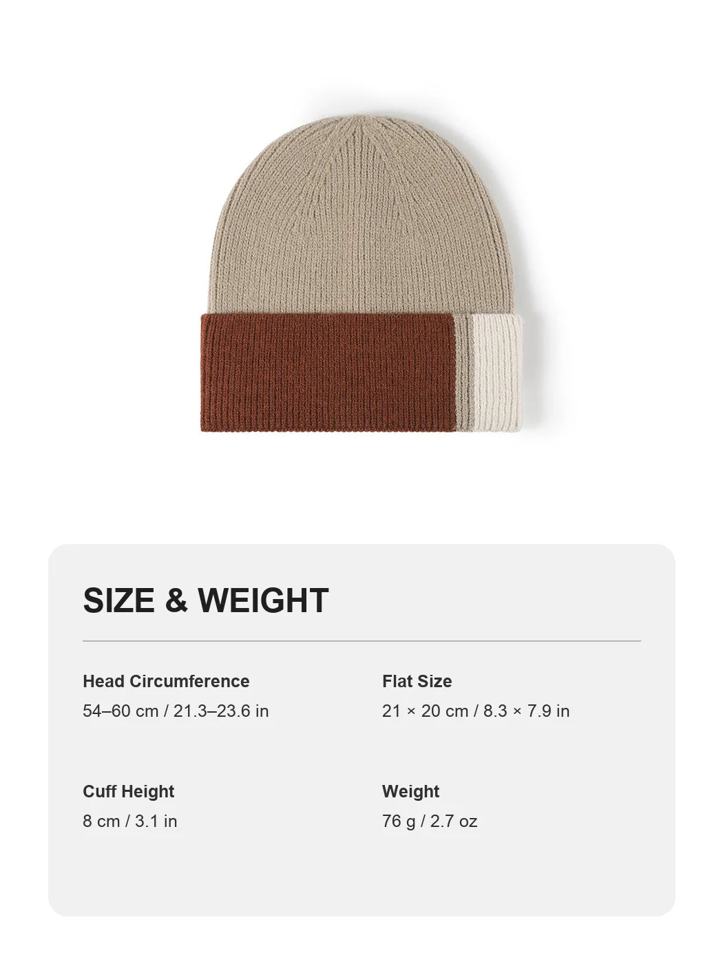 Haila - Colorblock Single-Layer Knit Beanie