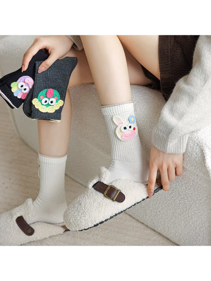 Rufia - Crochet Patch Playful Crew Socks