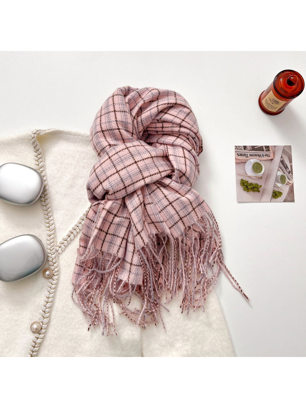 Scarvii - Soft Micro Plaid Winter Scarf