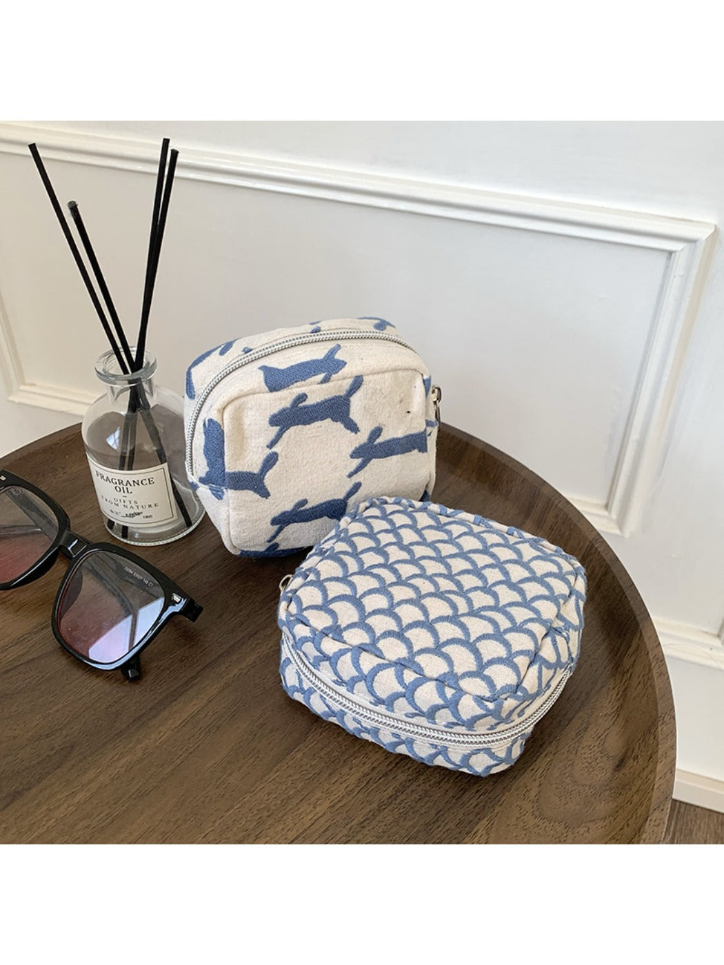 Cosbai - Embroidered Square Coin Pouch