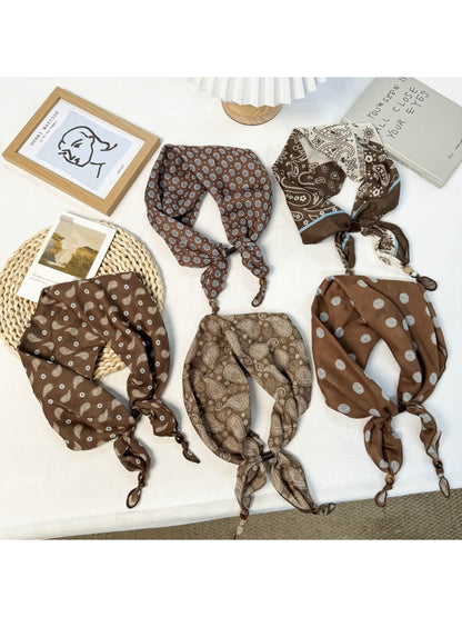 Scarvii - Printed Slim Triangle Scarf