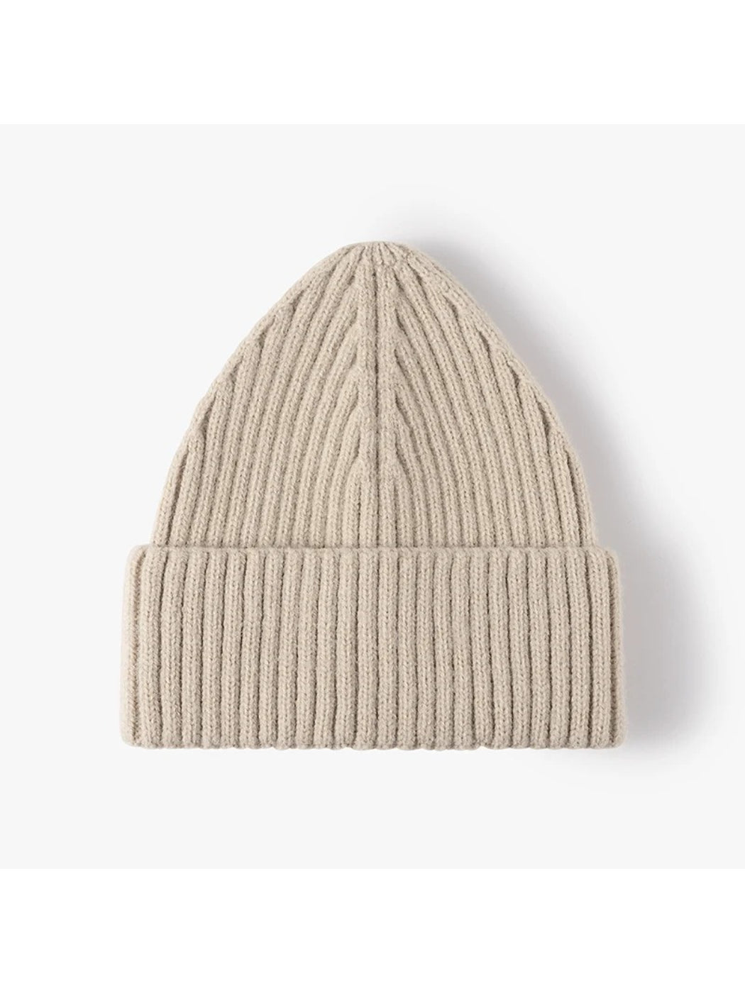 Haila - Solid Rib Knit Cuffed Beanie