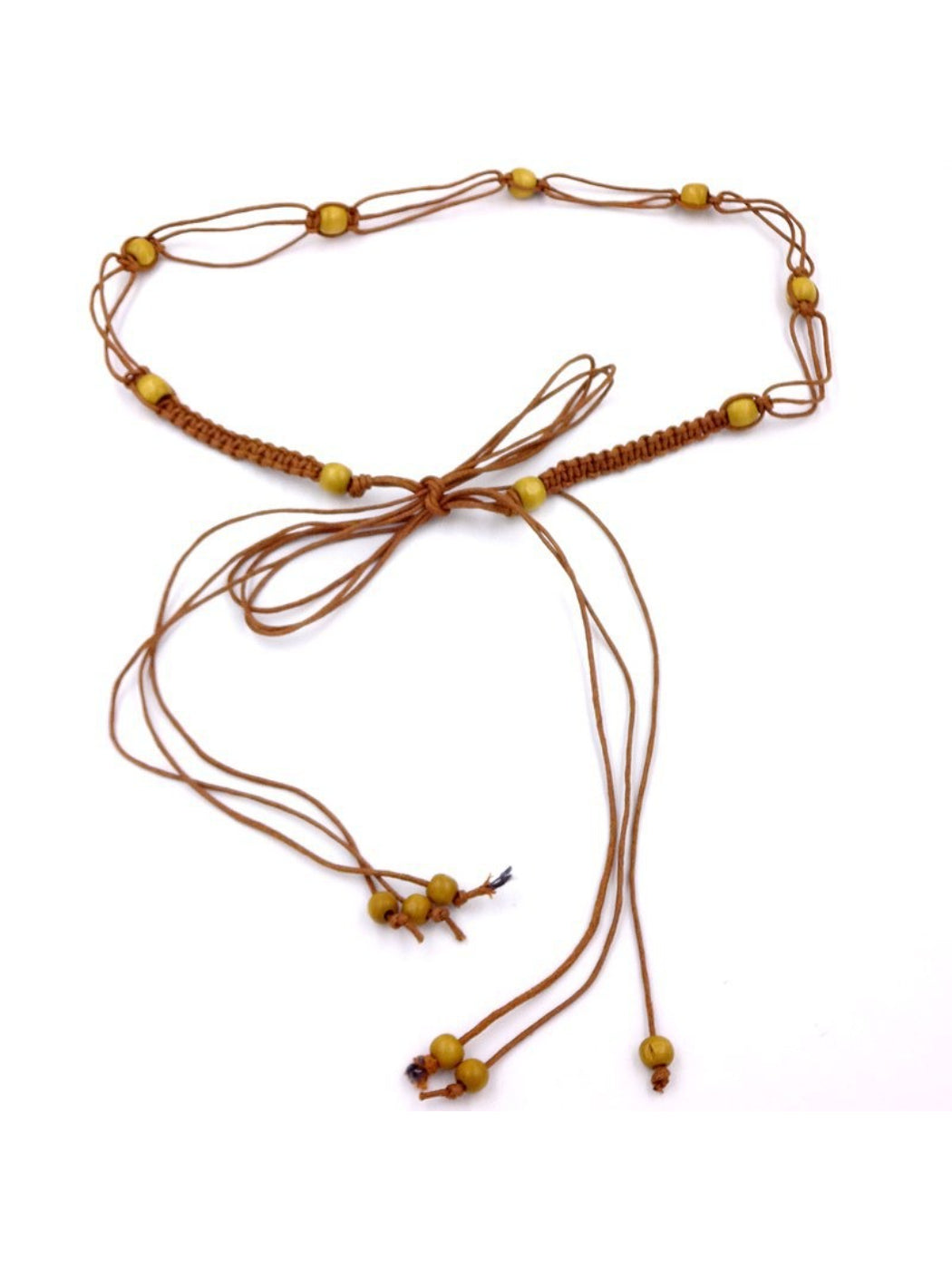 Beco Lightweight Braided Rope Bead Ends Adjustable Belt alternate product view