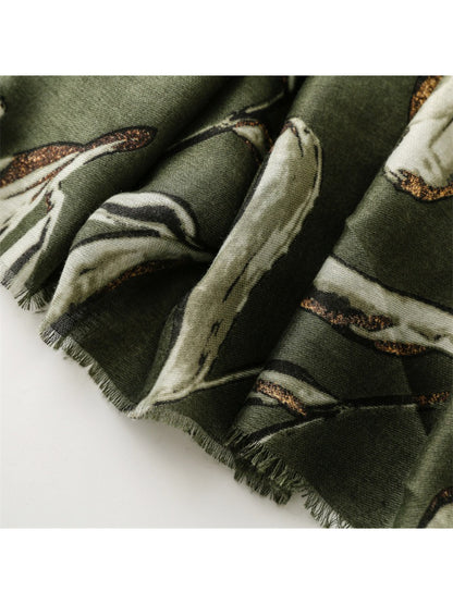 Scarvii - Abstract Tulip Sketch Print Scarf