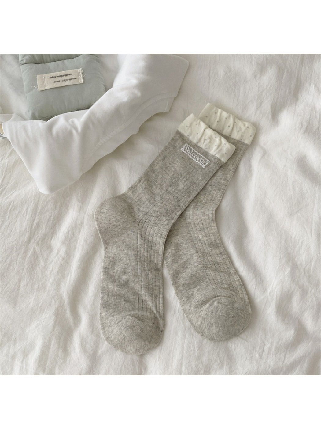 Rufia - Soft Speckled Ribbed Crew Socks