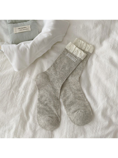 Rufia - Soft Speckled Ribbed Crew Socks