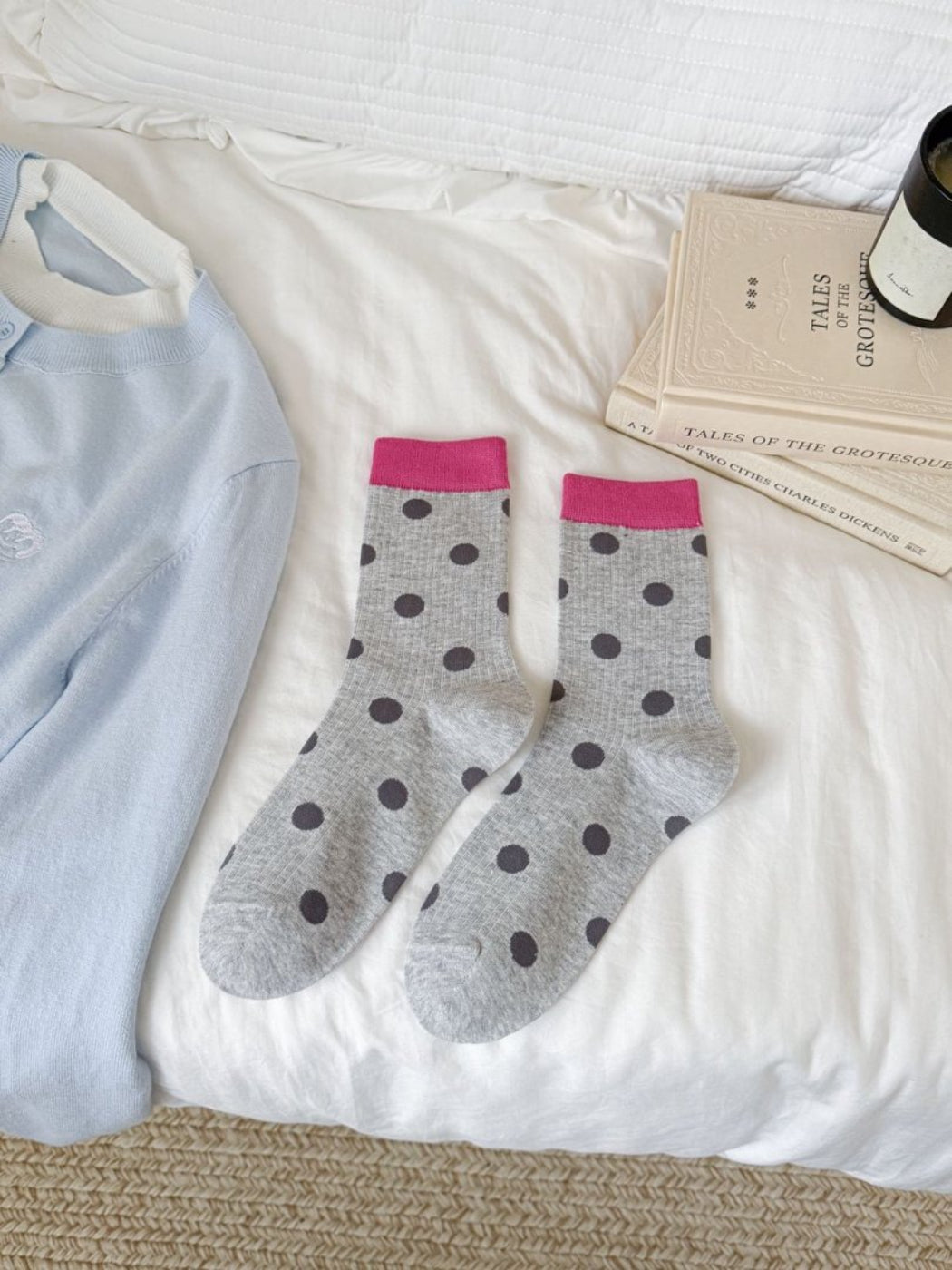Rufia - Contrast Cuff Polka Dot Socks product image 4