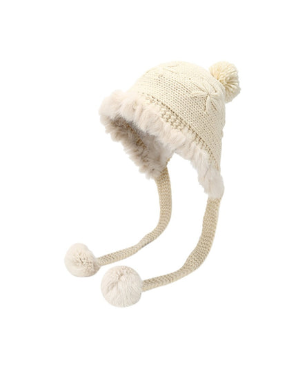 Haila – Solid Embroidered Winter Earflap Beanie