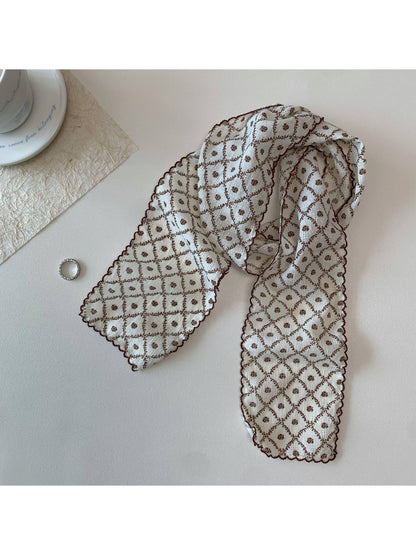 Scarvii Floral Embroidered Skinny Scarf product image