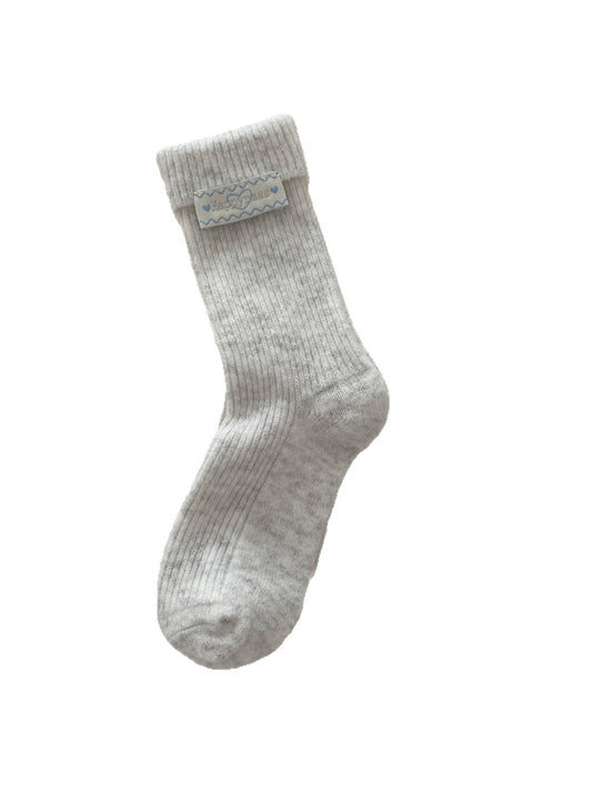 Rufia – Solid Color Plush Slouch Socks