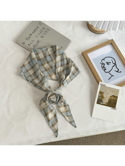 Scarvii - Simple Plaid Pattern Fashion Scarf