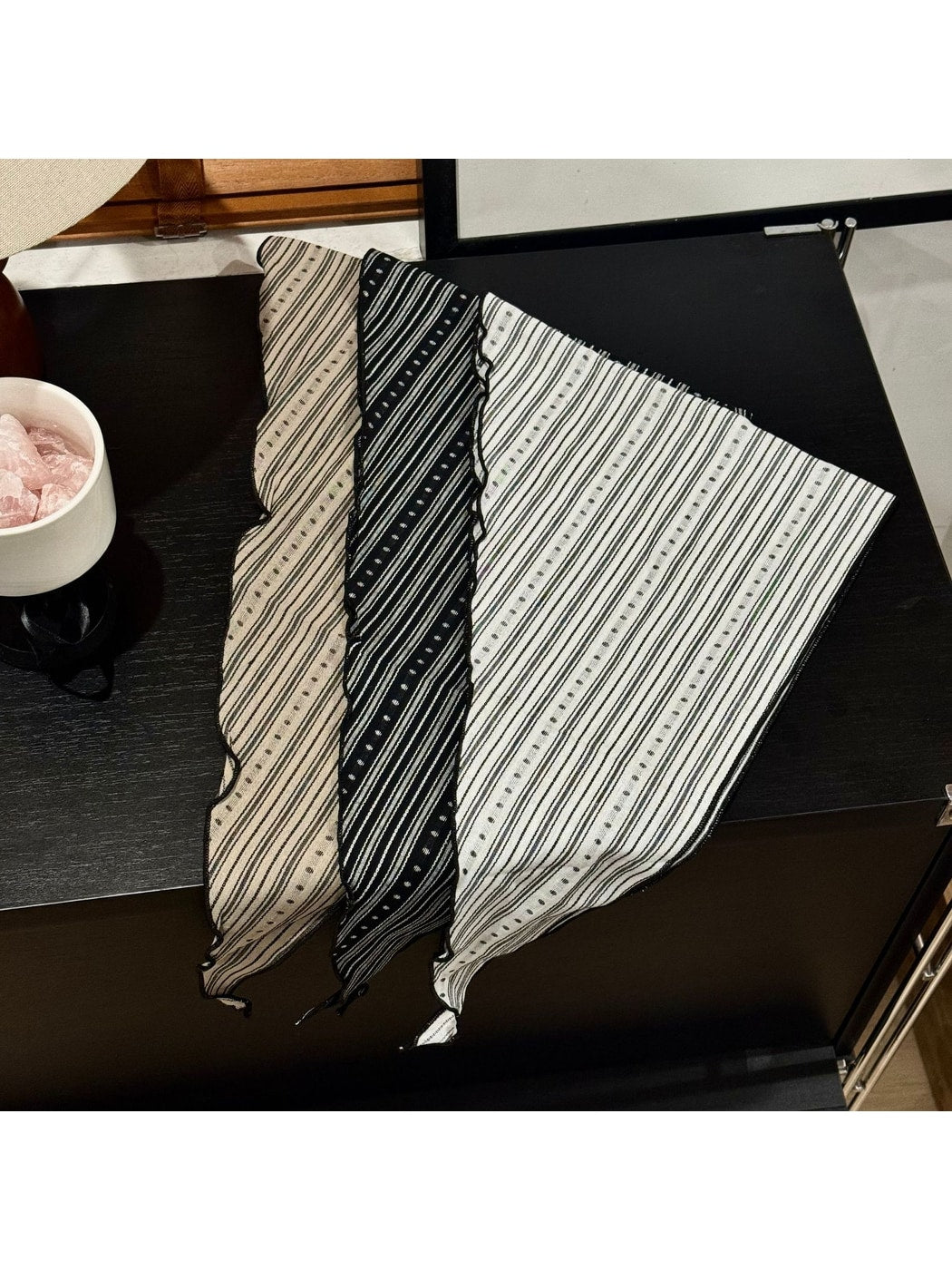 Scarvii - Minimal Striped Pattern Decorative Triangle Bandana