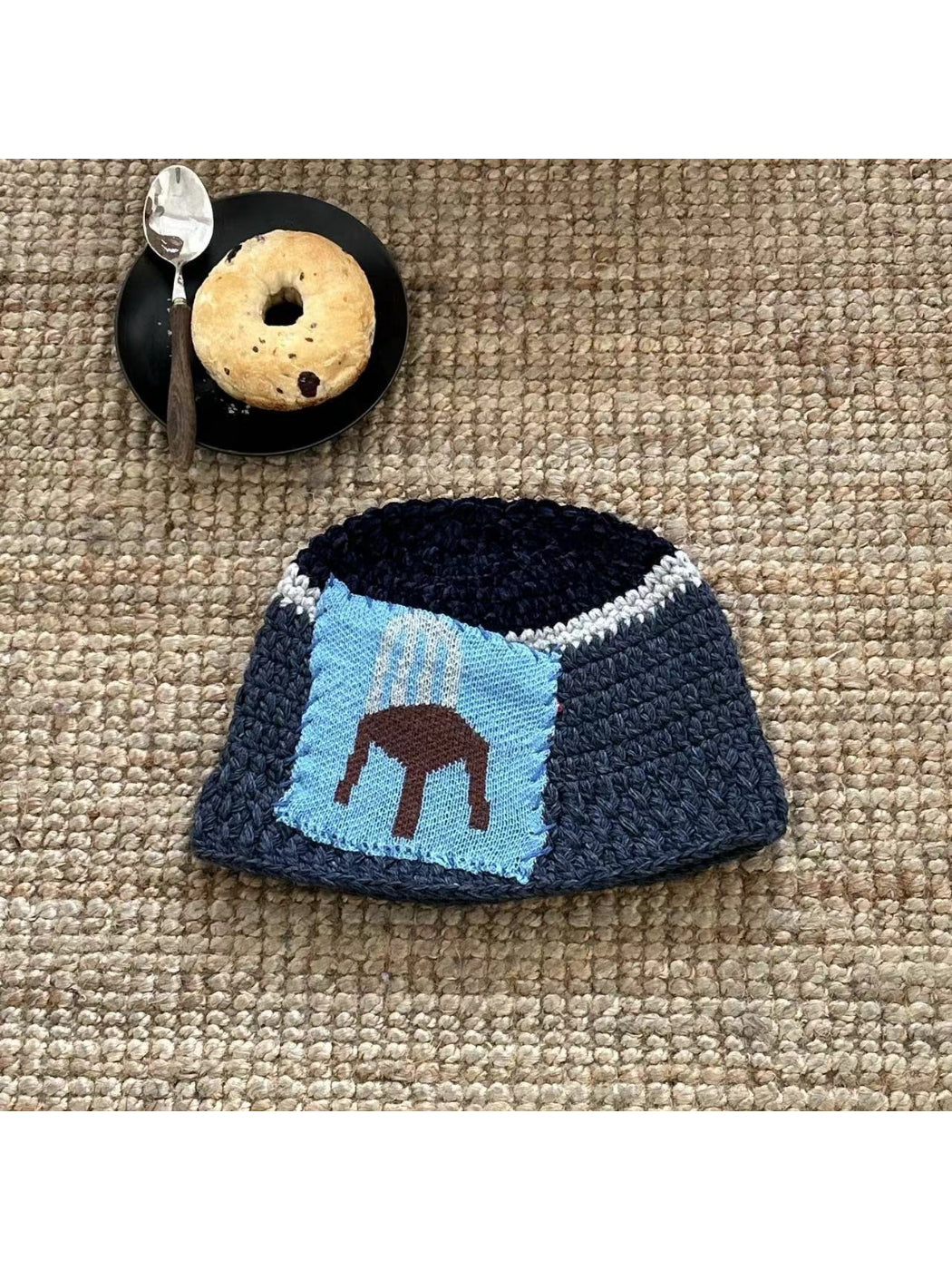 Rufia - Patchwork Art Knit Beanie