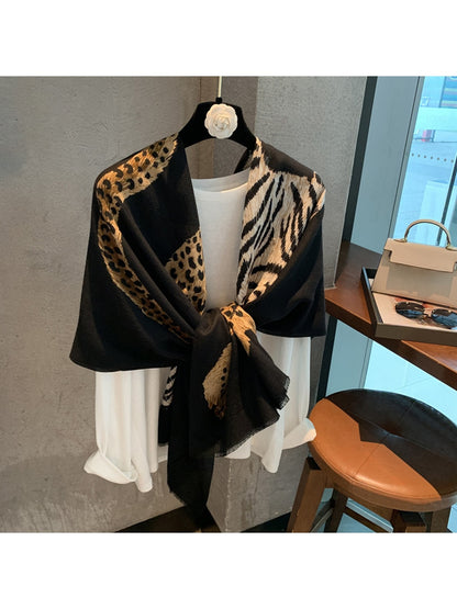 Scarvii - Leopard Pattern Fashion Wrap Scarf