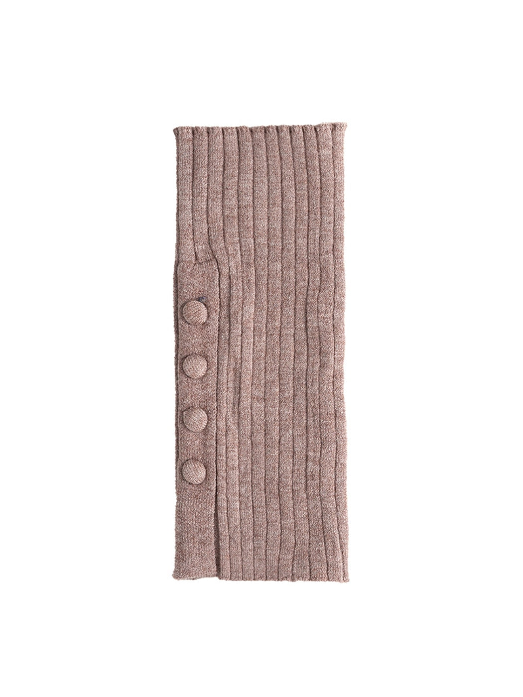 Cozyra - Ribbed Knit Button-Detail Leg Warmers