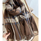Scarvii - Cozy Plaid Tassel Scarf for Women