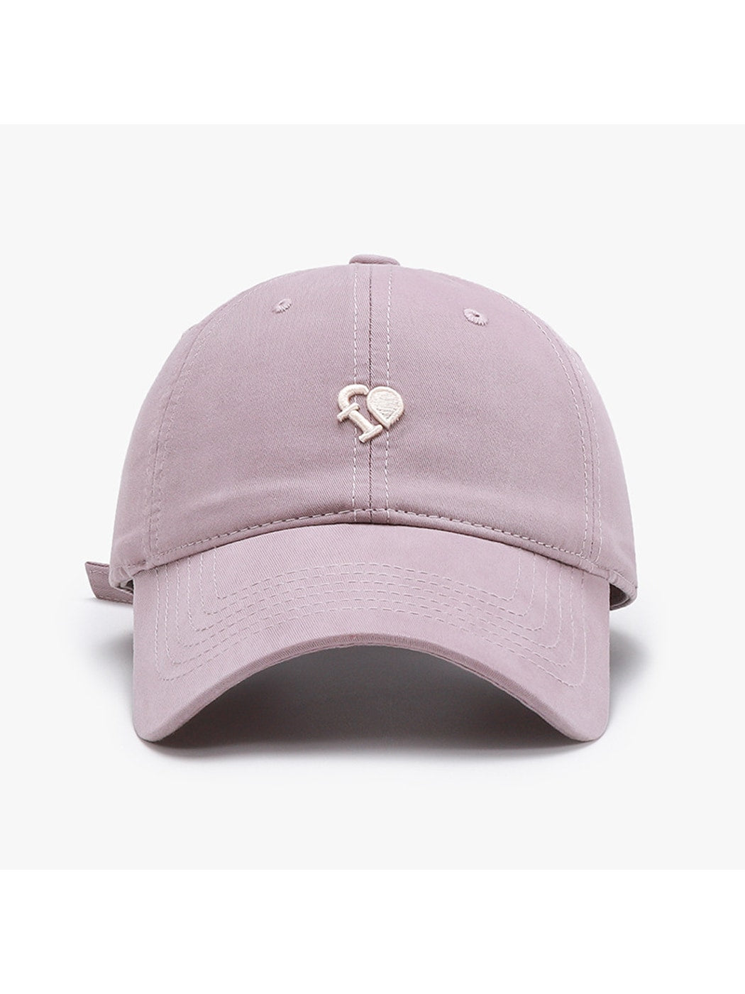 Haila - Curved Brim Letter Detail Baseball Cap