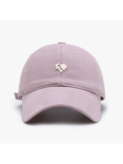 Haila - Curved Brim Letter Detail Baseball Cap