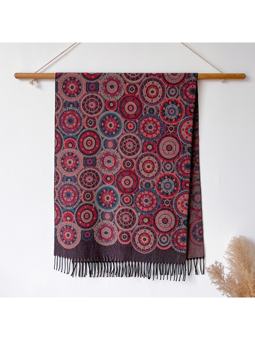 Scarvii – Circle Pattern Fringe Scarf & Wrap