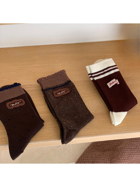 Rufia - Retro Stripe Ribbed Crew Socks