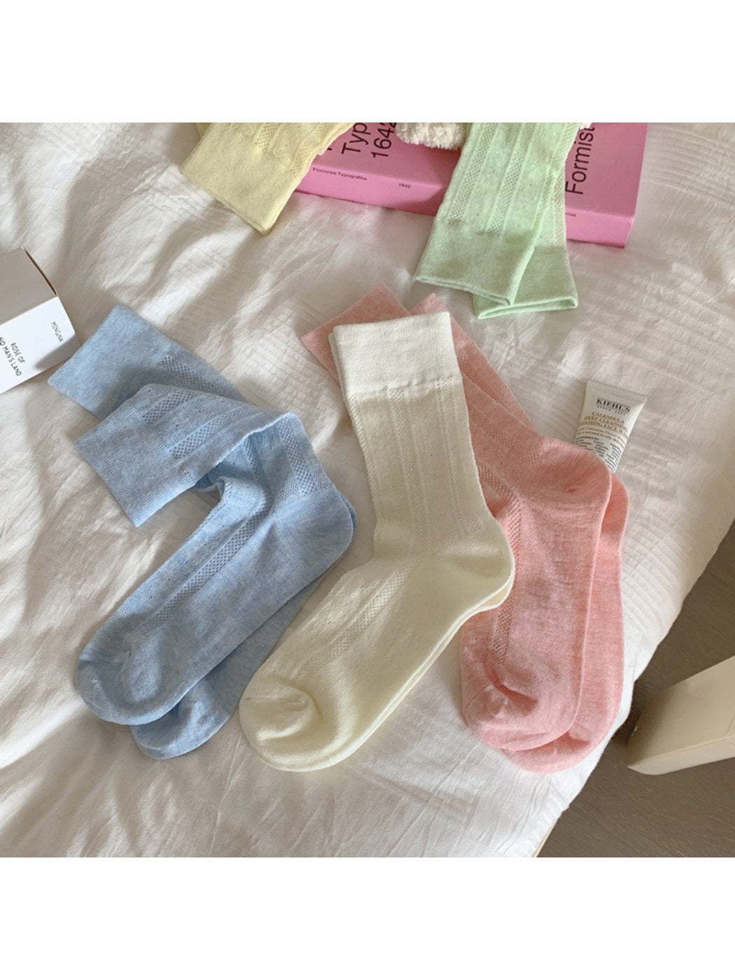 Rufia - Soft Ribbed Knit Crew Socks