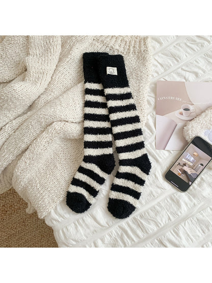Rufia - Plush Striped Sleep Socks