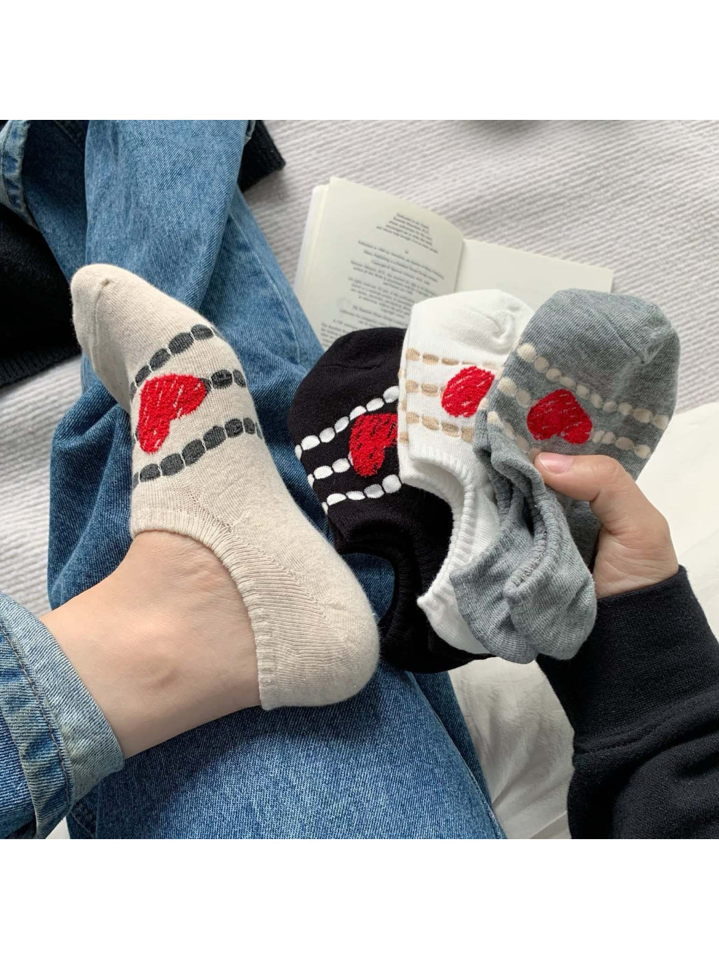 Rufia - Heart Detail No Show Socks product image 3