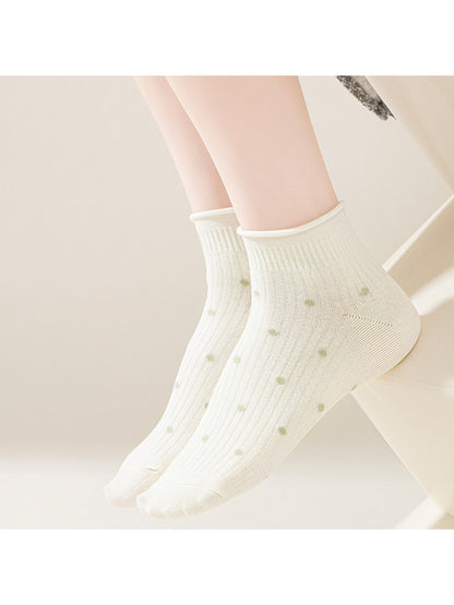 Rufia - Fresh Green Toned Print Ankle Socks