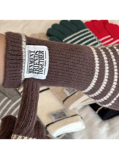 Gloving - Striped Women's Gloves with Tag