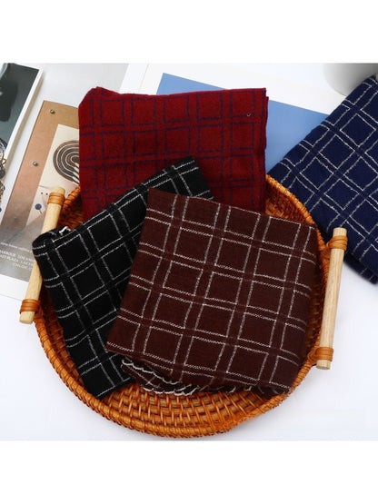 Scarvii - Retro Check Pattern Fashion Triangle Bandana