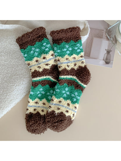 Rufia - Thick Coral Fleece Cozy Winter Socks