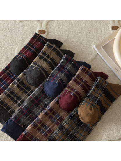 Rufia - Retro Plaid Knee High Socks