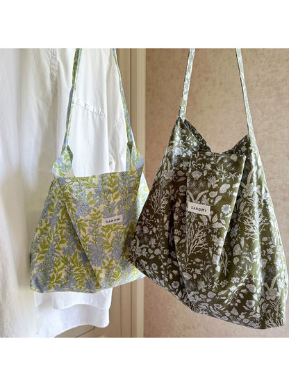 Cosbai - Vintage Floral Slouchy Bag