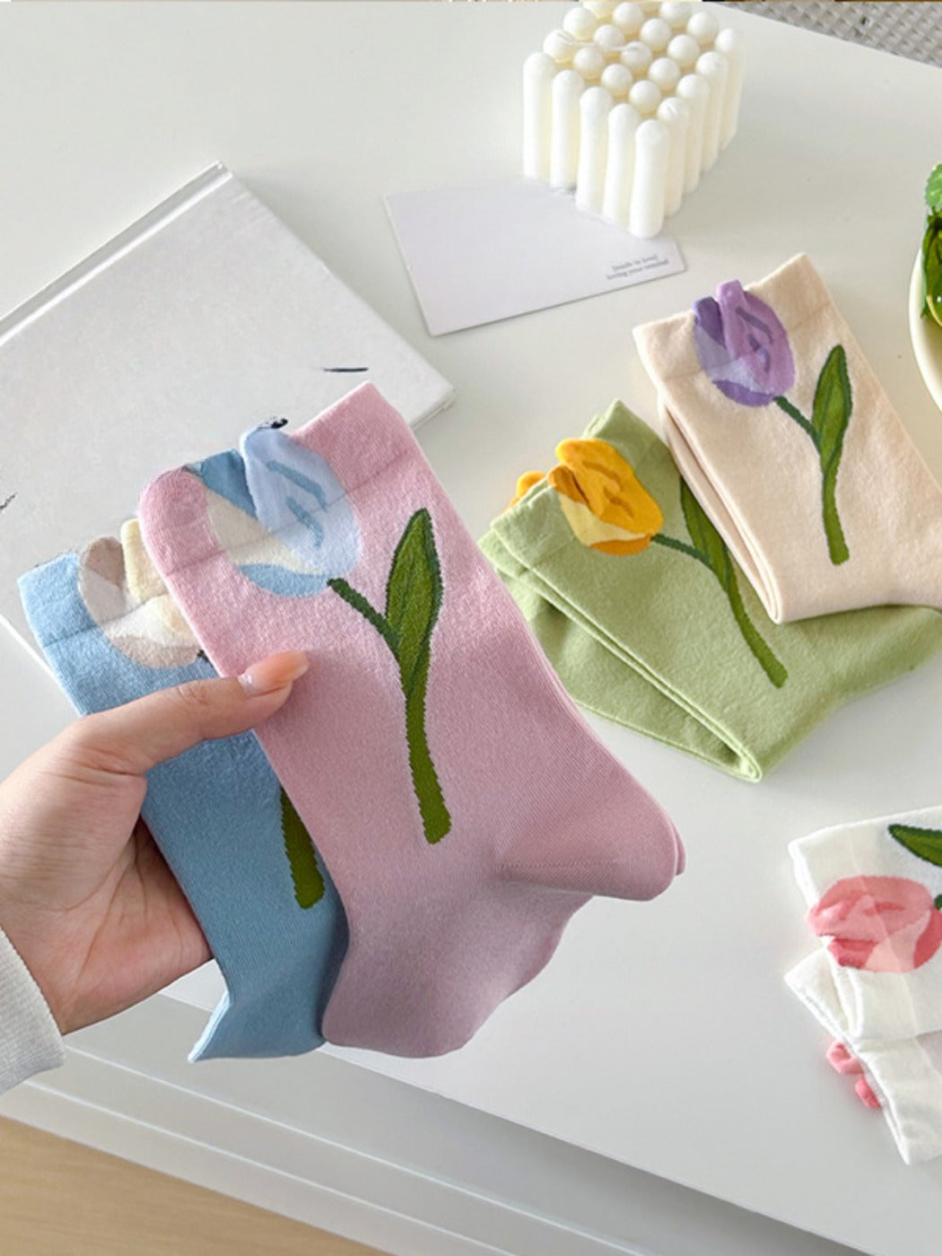 Rufia - Simple Tulip Quarter-Calf Socks – Fresh & Feminine