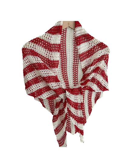 Scarvii - Lightweight Striped Triangle Scarf Wrap