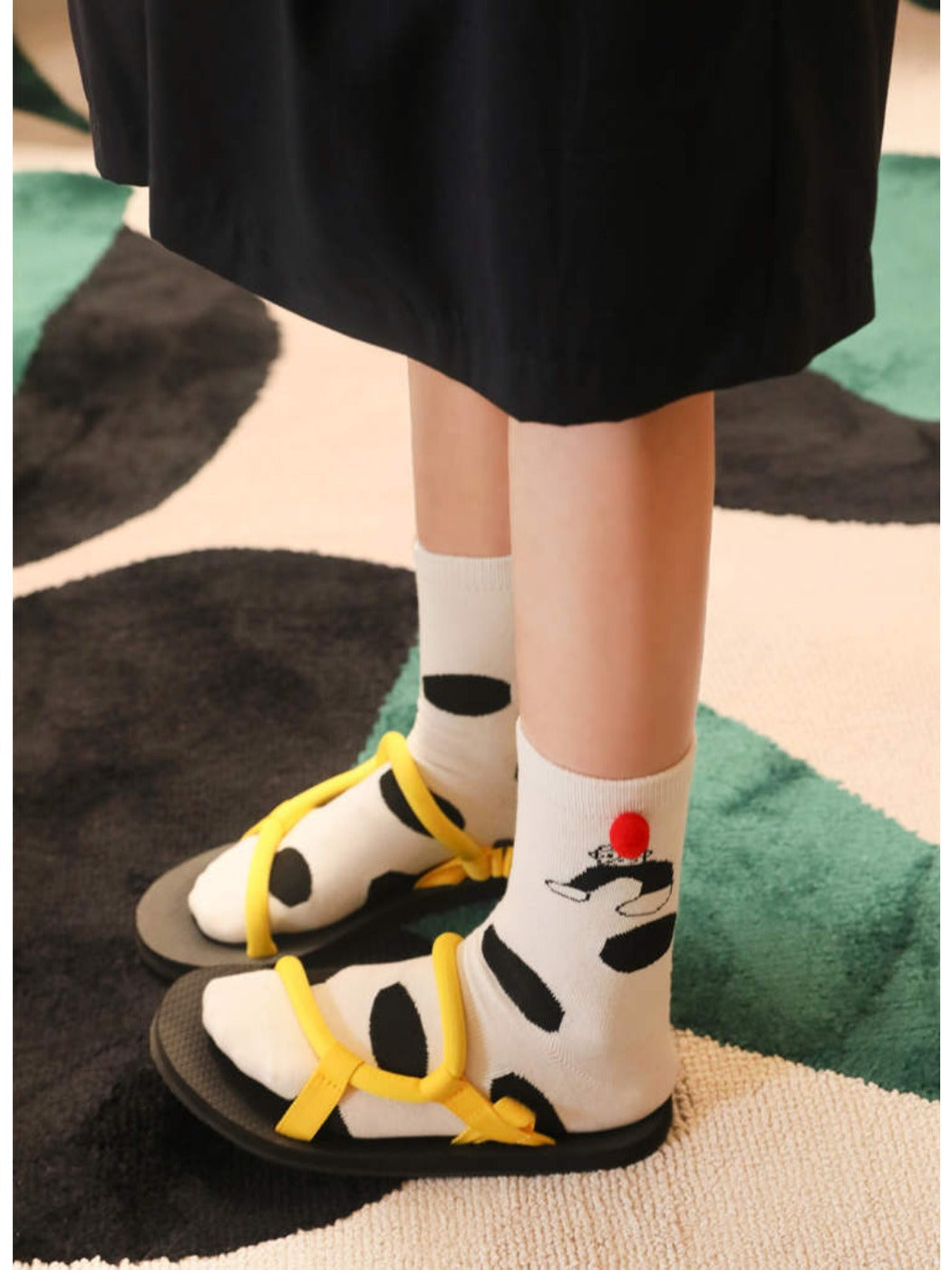Rufia - Playful Cartoon Character Sports Ankle Socks
