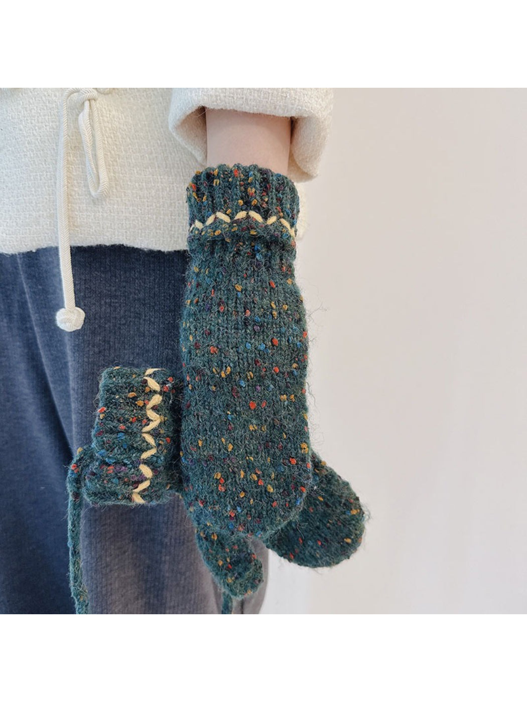 Gloving - Speckled Knit Winter Mittens