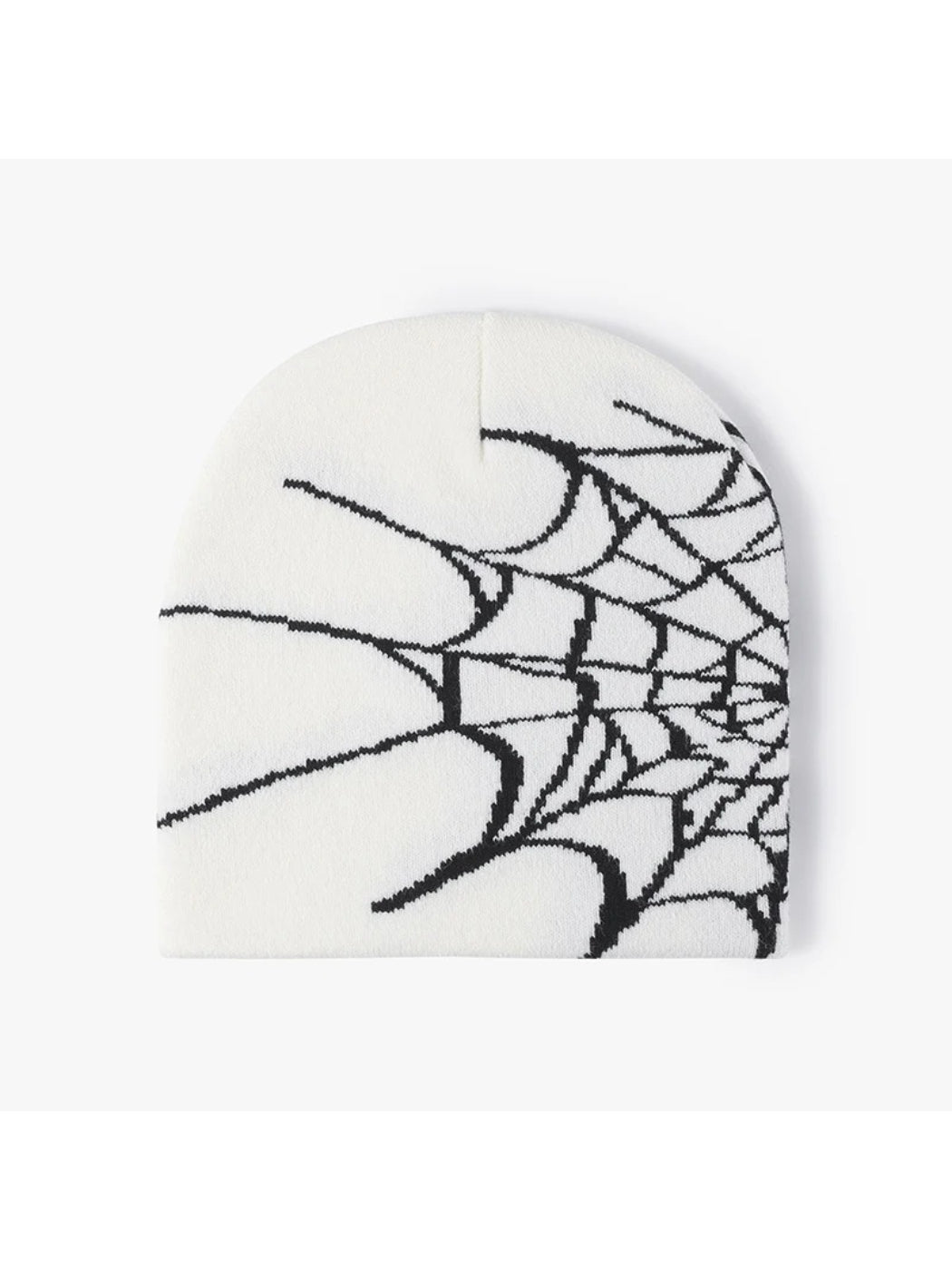 Haila - Spiderweb Graphic Brimless Knit Beanie