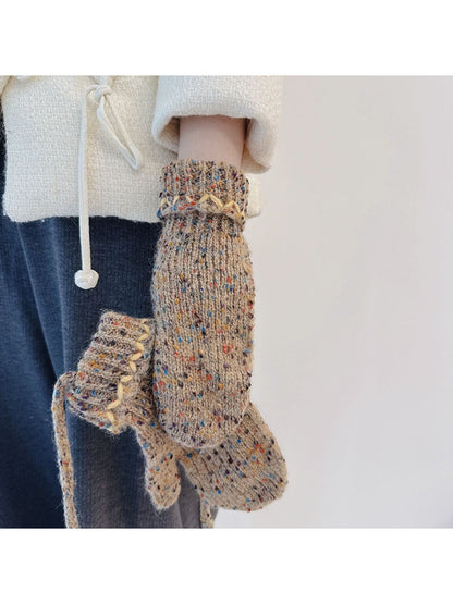 Gloving - Speckled Knit Winter Mittens